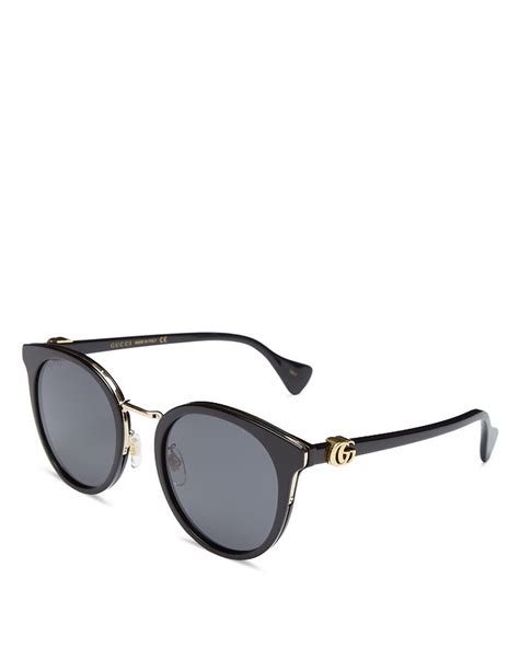 gucci round frame sunglasses mens|gucci 55mm round sunglasses.